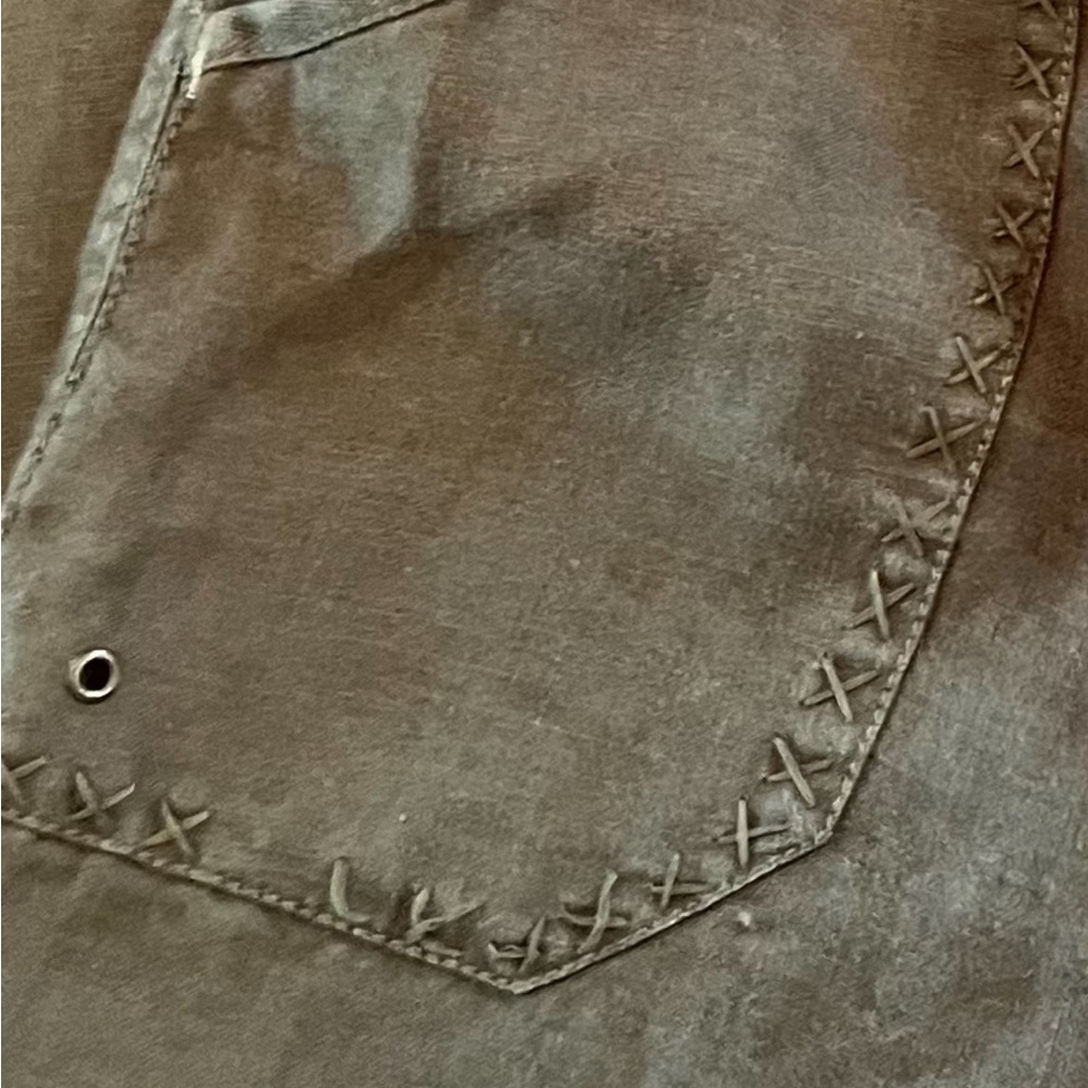 CAbi Olive Green Linen pants- 8